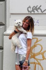 KELLY BENSIMON Out with Her Dog in New York 08/02/2016