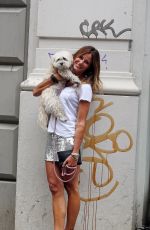 KELLY BENSIMON Out with Her Dog in New York 08/02/2016