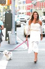 KELLY BENSIMON Walks Her Dog Out in New York 08/22/2016