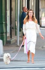 KELLY BENSIMON Walks Her Dog Out in New York 08/22/2016