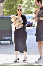 KELLY OSBOURNE Out with Her Dog in New York 08/15/2016