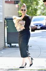 KELLY OSBOURNE Out with Her Dog in New York 08/15/2016