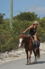 KENDALL JENNER at Horseback Riding at a Beach in Turks and Caicos 08/13/2016