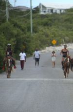 KENDALL JENNER at Horseback Riding at a Beach in Turks and Caicos 08/13/2016