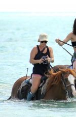 KENDALL JENNER at Horseback Riding at a Beach in Turks and Caicos 08/13/2016