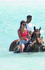 KENDALL JENNER at Horseback Riding at a Beach in Turks and Caicos 08/13/2016