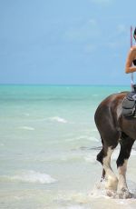 KENDALL JENNER at Horseback Riding at a Beach in Turks and Caicos 08/13/2016