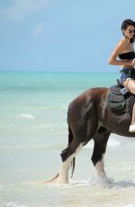 KENDALL JENNER at Horseback Riding at a Beach in Turks and Caicos 08/13/2016