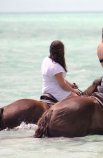 KENDALL JENNER at Horseback Riding at a Beach in Turks and Caicos 08/13/2016