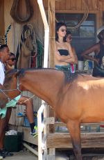 KENDALL JENNER at Horseback Riding at a Beach in Turks and Caicos 08/13/2016