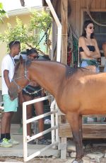 KENDALL JENNER at Horseback Riding at a Beach in Turks and Caicos 08/13/2016