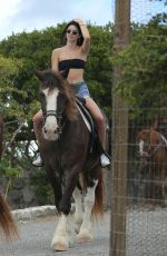 KENDALL JENNER at Horseback Riding at a Beach in Turks and Caicos 08/13/2016