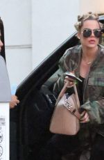 KHLOE KARDASHIAN Shows New Hairdo at Morton