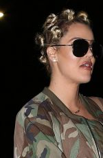 KHLOE KARDASHIAN Shows New Hairdo at Morton