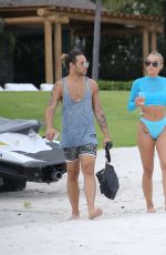 KIM KARDASHIAN and JASMINE SANDERS at a Beach in Mexico 08/18/2016