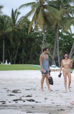 KIM KARDASHIAN and JASMINE SANDERS at a Beach in Mexico 08/18/2016