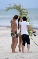 KIM KARDASHIAN in Bikini Bottom at a Beach in Casa Aramara 08/23/2016