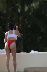KIM KARDASHIAN in Bikini with Her Girlfriends on Beach in Mexico 08/20/2016