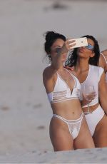 KIM KARDASHIAN in Bikini with Her Girlfriends on Beach in Mexico 08/20/2016