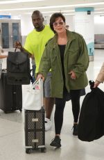 KRIS JENNER at Airport in Miami 08/12/2016