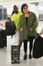 KRIS JENNER at Airport in Miami 08/12/2016