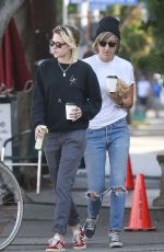 KRISTEN STEWART and ALICIA CARGILE Out for Coffee in Los Feliz 08/20/2016