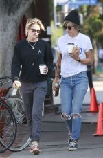 KRISTEN STEWART and ALICIA CARGILE Out for Coffee in Los Feliz 08/20/2016