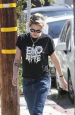 KRISTEN STEWART at Gracias Madre Restaurant in West Hollywood 08/22/2016