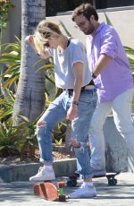 KRISTEN STEWART in Ripped Jeans Out in West Hollywood 08/18/2016