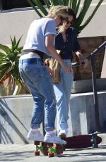 KRISTEN STEWART in Ripped Jeans Out in West Hollywood 08/18/2016