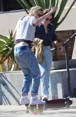 KRISTEN STEWART in Ripped Jeans Out in West Hollywood 08/18/2016