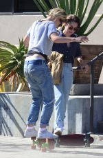 KRISTEN STEWART in Ripped Jeans Out in West Hollywood 08/18/2016