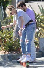 KRISTEN STEWART in Ripped Jeans Out in West Hollywood 08/18/2016
