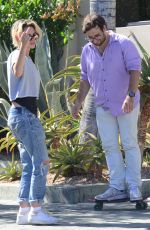 KRISTEN STEWART in Ripped Jeans Out in West Hollywood 08/18/2016