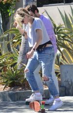 KRISTEN STEWART in Ripped Jeans Out in West Hollywood 08/18/2016