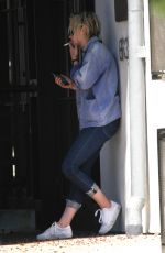 KRISTEN STEWART Smoking Outside Scott Free Production Company in West Hollywood 08/17/2016