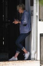 KRISTEN STEWART Smoking Outside Scott Free Production Company in West Hollywood 08/17/2016