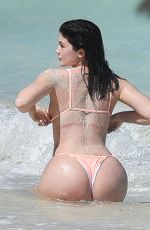 KYLIE JENNER in Bikini on the Beach in Turks and Caicos 08/13/2016