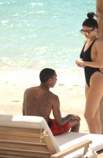 KYLIE JENNER in Swimsuit at a Beach in Turks and Caicos 08/15/2016