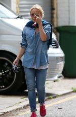 KYLIE MINOGUE Walks Her Dog Out in London 08/03/2016
