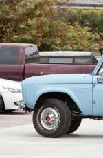 LADY GAGA Driving Her Classic Ford Bronco Out in Malibu 08/27/2016