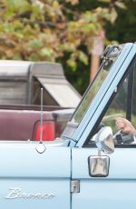 LADY GAGA Driving Her Classic Ford Bronco Out in Malibu 08/27/2016
