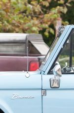 LADY GAGA Driving Her Classic Ford Bronco Out in Malibu 08/27/2016