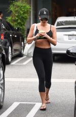 LEA MICHELE in Tights Leaves a Gym in Los Angekes 08/07/2016