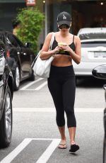 LEA MICHELE in Tights Leaves a Gym in Los Angekes 08/07/2016