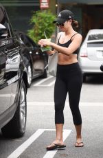 LEA MICHELE in Tights Leaves a Gym in Los Angekes 08/07/2016