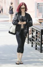 LILY COLLINS Heading to a Gym in West Hollywood 08/09/2016