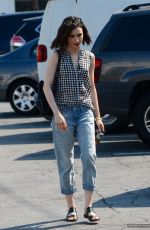 LILY COLLINS in Jeans Out in West Hollywood 08/24/2016
