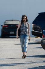 LILY COLLINS in Jeans Out in West Hollywood 08/24/2016