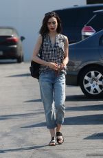 LILY COLLINS in Jeans Out in West Hollywood 08/24/2016